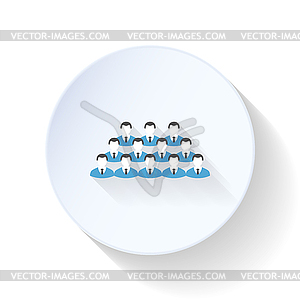 Audiences flat icon - stock vector clipart