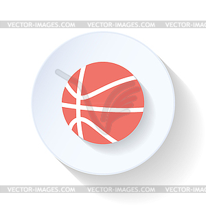 Basketball flat icon - vector clipart