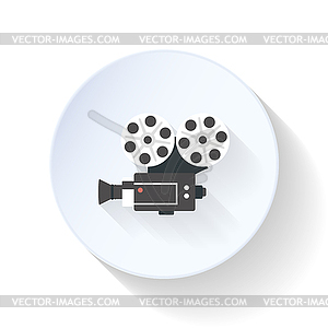 Camera flat icon - vector image