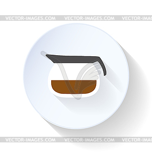 Cup of coffee flat icon - vector clip art