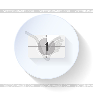 Countdown start movie flat icon - vector clipart