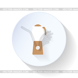 Geyser coffee flat icon - vector image