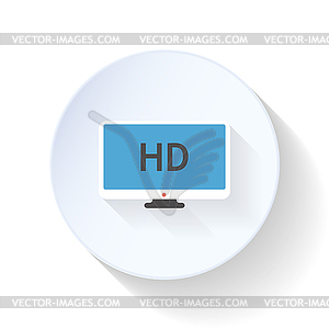 HD movie flat icon - color vector clipart