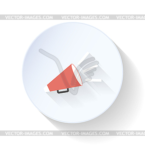 Horn shout flat icon - vector clipart