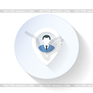 Map point flat icon - vector clipart