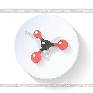 Molecule flat icon - vector image