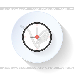 Clock flat icon - vector clipart