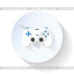 Gaming joystick flat icon - color vector clipart