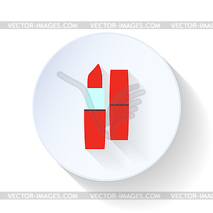 Lipstick flat icon - vector clip art