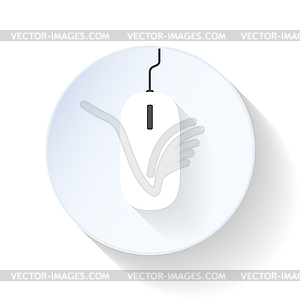 Mouse flat icon - vector clip art