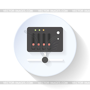 NAS server flat icon - vector image