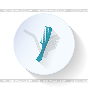 Comb hair flat icon - vector clip art