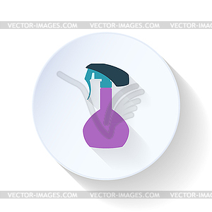 Hairdressing spray for hair flat icon - vector image