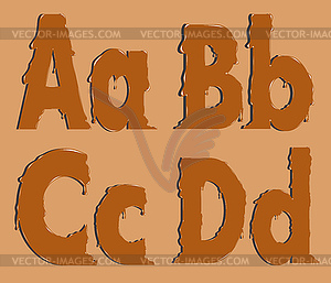 Part of alphabet - royalty-free vector clipart