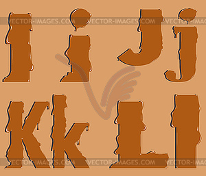 Part of alphabet - vector clipart