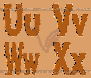 Part of alphabet - vector clip art