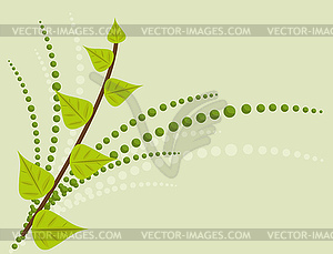 Spring branch - vector image