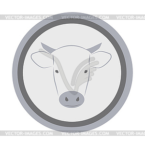 Muzzle cow - vector image