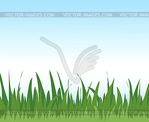 Grass and sky - vector clipart