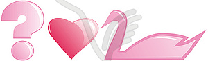 Swan single - vector clipart
