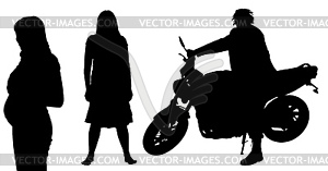 Silhouettes of people - vector image