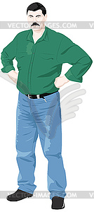 Angry man - vector clip art