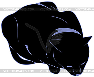 Black cat - vector image