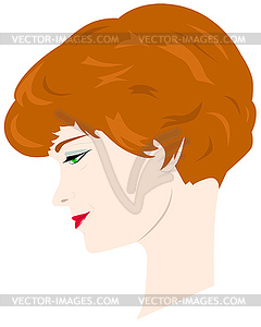 Portrait of woman - vector clipart