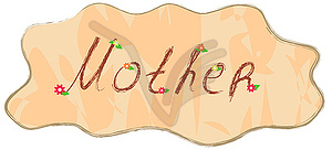 Word - mother - vector image