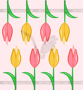 Background with tulips - vector clip art