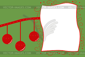 Christmas frame - stock vector clipart