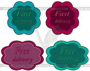 Symbols delivery - vector clipart