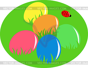 Easter eggs - vector EPS clipart