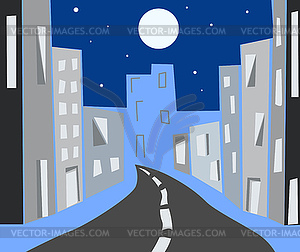 Night city - vector clipart