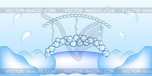 Bridge of bubbles - vector image