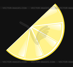 Slice of lemon - vector clip art