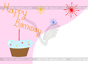 Birthday card - vector image