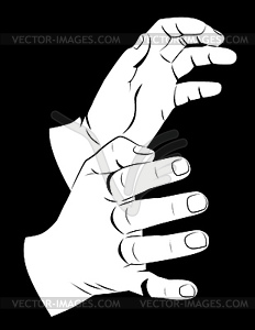 Two hands - vector clipart