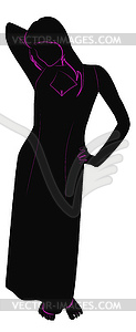 Silhouette of girl - vector image