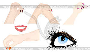 Set of body parts - vector clipart