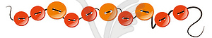 Buttons on string - vector clipart