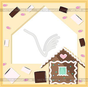 Frame with sweets - vector image