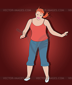 Dancing girl - vector clip art