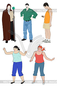 Set of people - vector clipart / vector image