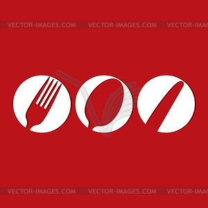 Restaurant menu design whit cutlery symbols - vector clipart