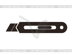 Utility knife - packing sign - vector image