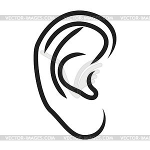 Human ear - vector clipart