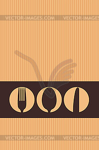 Restaurant menu design whit cutlery symbols on - vector image