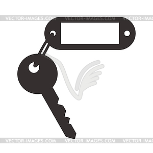 Blank tag and key - vector image