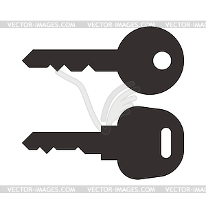 Key and car key symbols - vector clip art